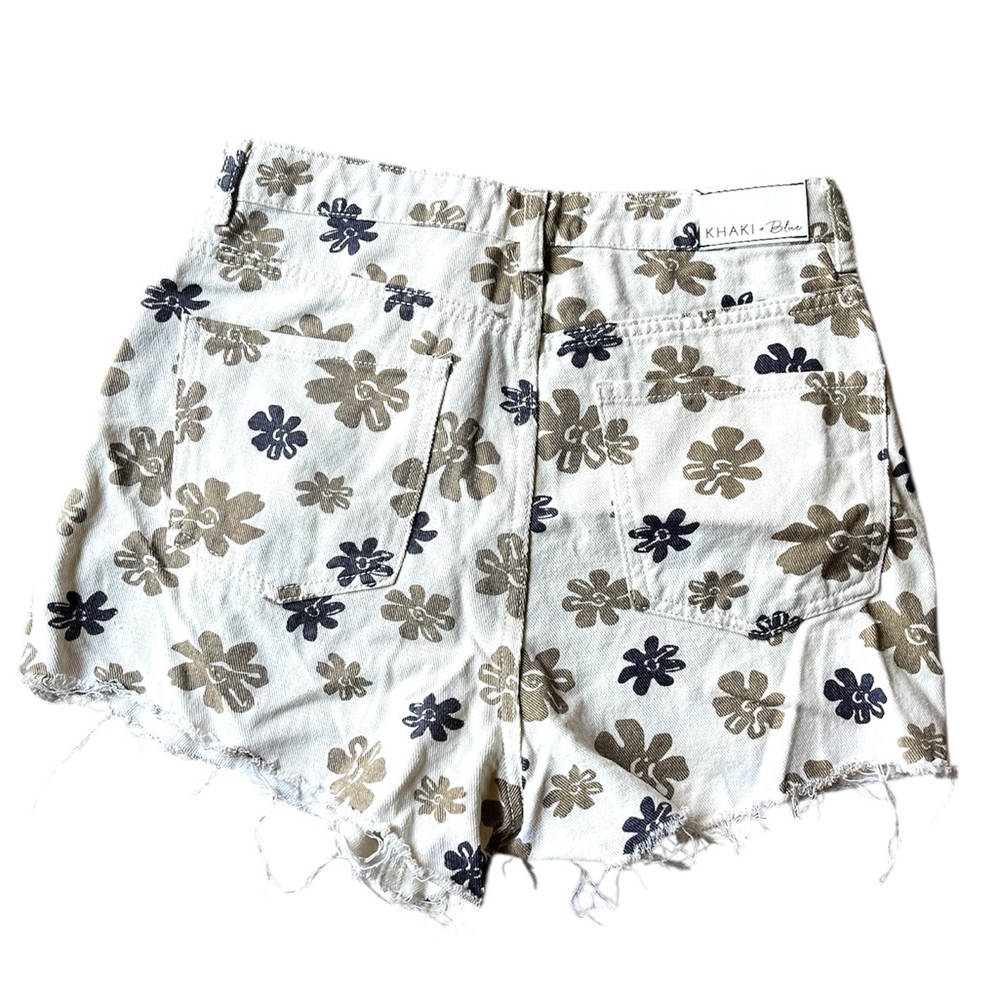 Khaki+Blue Jean Shorts - Picture 2 of 3